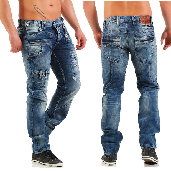 Cipo & Baxx Herren Jeans Clubwear Designer Jeans CD-119 Hose 